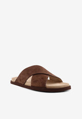 Brunello Cucinelli Low Suede Sandals Brown MZUSOLY327CAY70_FANGO CAMEL_40000194