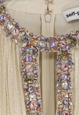 Self-Portrait Silk Long-Sleeved Maxi Dress RS26507XCHCHAMPAGNE_Champagne_42176901