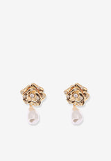 Self-Portrait Floral Brass Earrings RS26614EGDGOLD_Golden_42176774