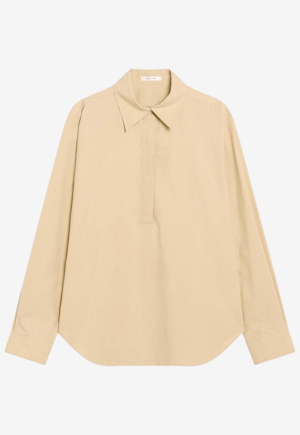 The Row Oversized Poplin Shirt Beige 10303W4075/R_THERO-SAN