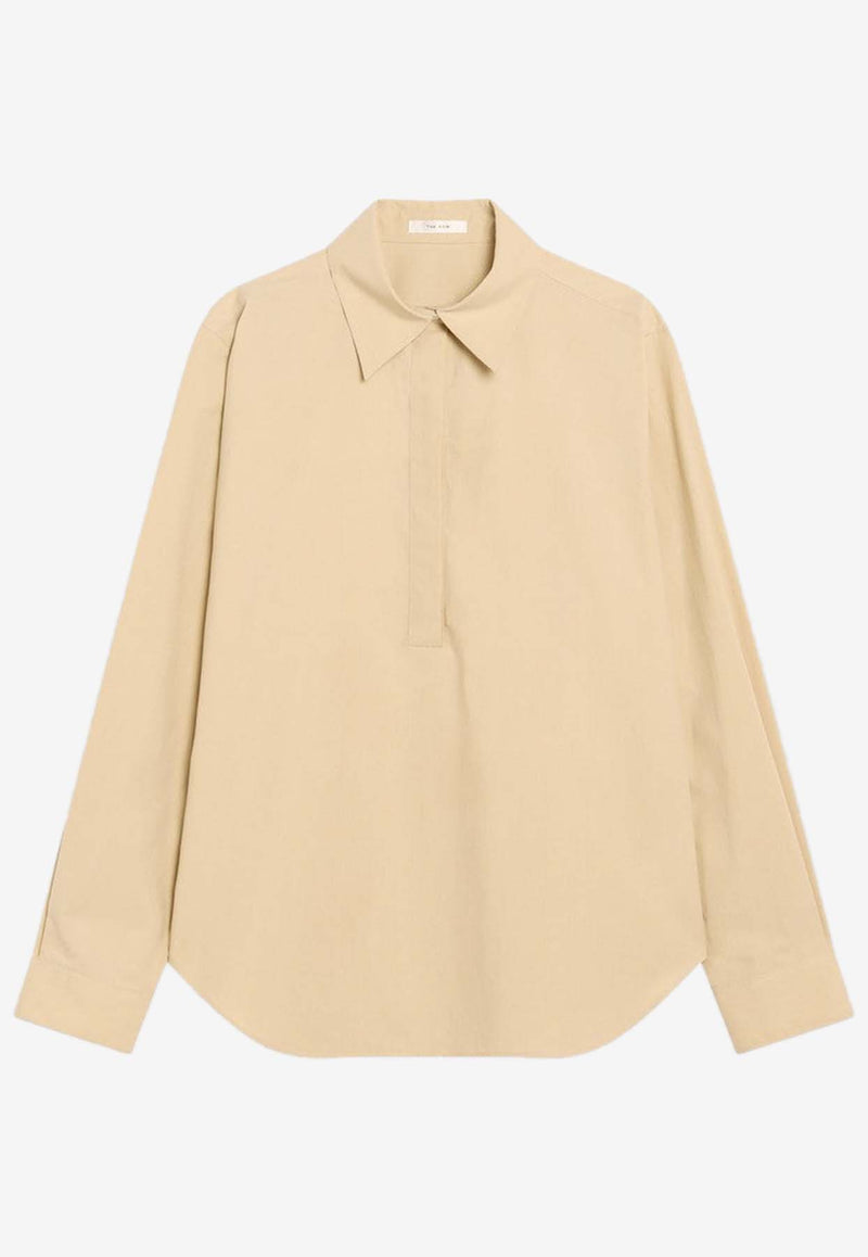 The Row Oversized Poplin Shirt Beige 10303W4075/R_THERO-SAN