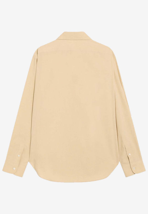 The Row Oversized Poplin Shirt Beige 10303W4075/R_THERO-SAN