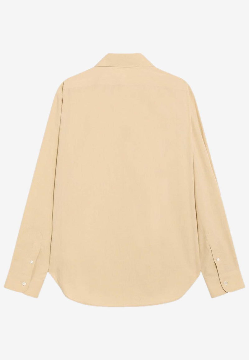 The Row Oversized Poplin Shirt Beige 10303W4075/R_THERO-SAN
