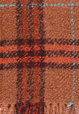 Burberry Checked Fringed Scarf Brown 8118273C4173_Ginger Brown_40017571