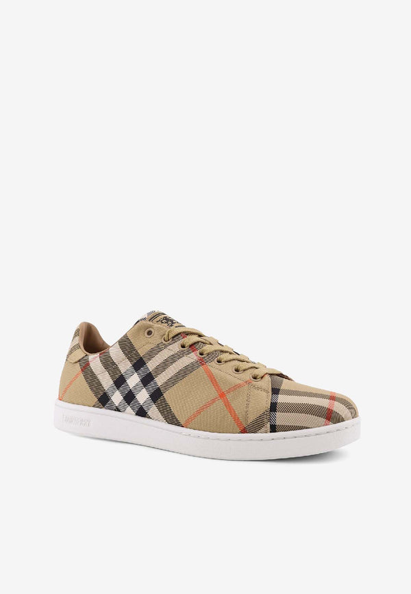 Burberry Canvas Checked Low-Top Sneakers Beige 8118846B9368_SAND IP CHECK_40017703
