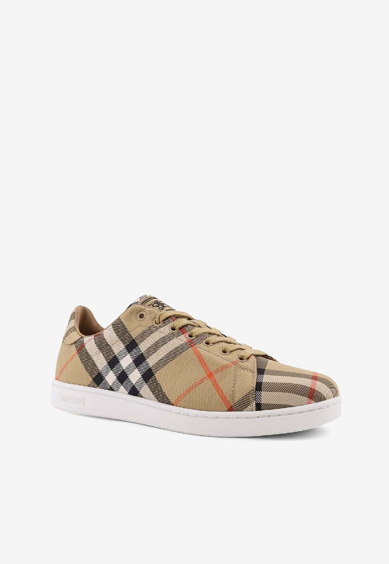 Burberry Canvas Checked Low-Top Sneakers Beige 8118846B9368_SAND IP CHECK_40017703