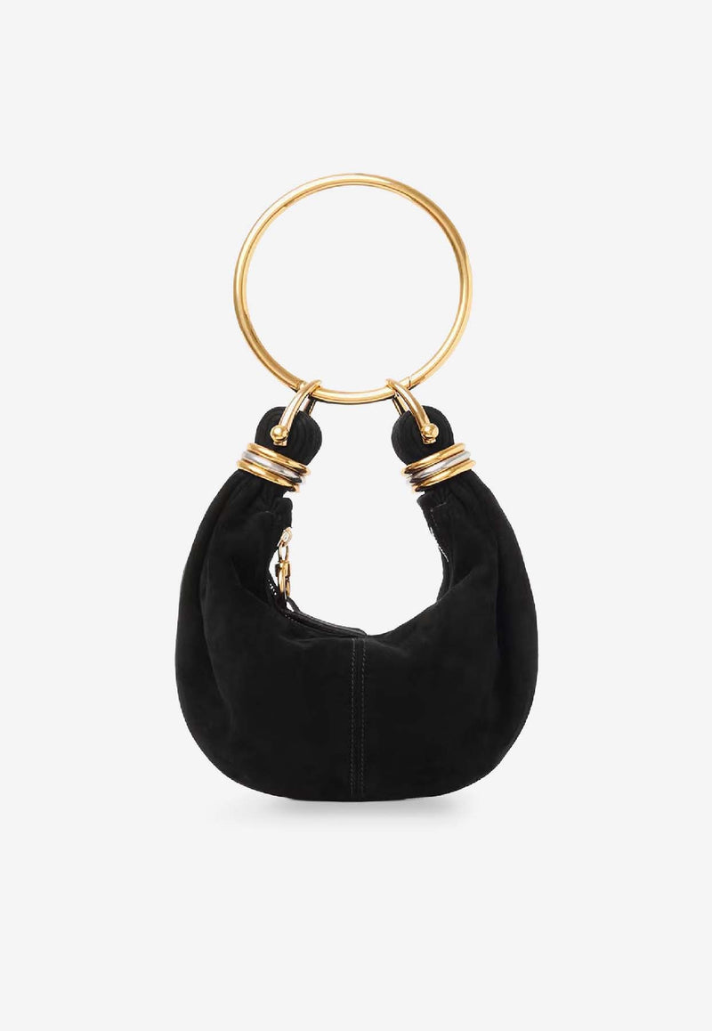 Chloé Bracelet Suede Crossbody Bag Black CH25US623P57001_Black_41114650