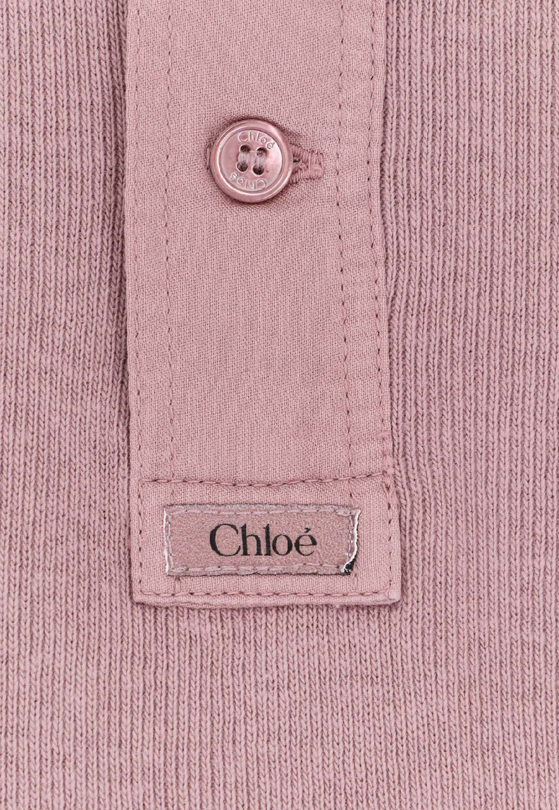 Chloé Ribbed Knit Long-Sleeved T-shirt Purple CH26SJH3018550C_Blushy Purple_41114695