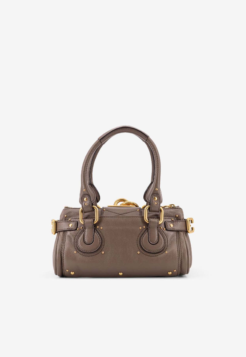 Chloé Small Paddington Shoulder Bag Gray CH26SS805P75036_Flannel Grey_41114712