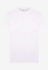 Brunello Cucinelli Logo Crewneck T-shirt White M0B131308C6159_White_40000063