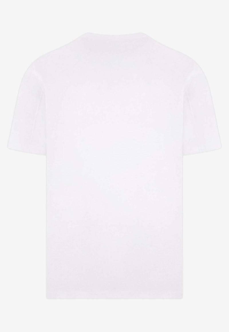 Brunello Cucinelli Logo Crewneck T-shirt White M0B131308C6159_White_40000063