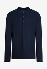 Brunello Cucinelli Serafino Long-Sleeved T-shirt Blue MW8661365C4481_Blue_40000070