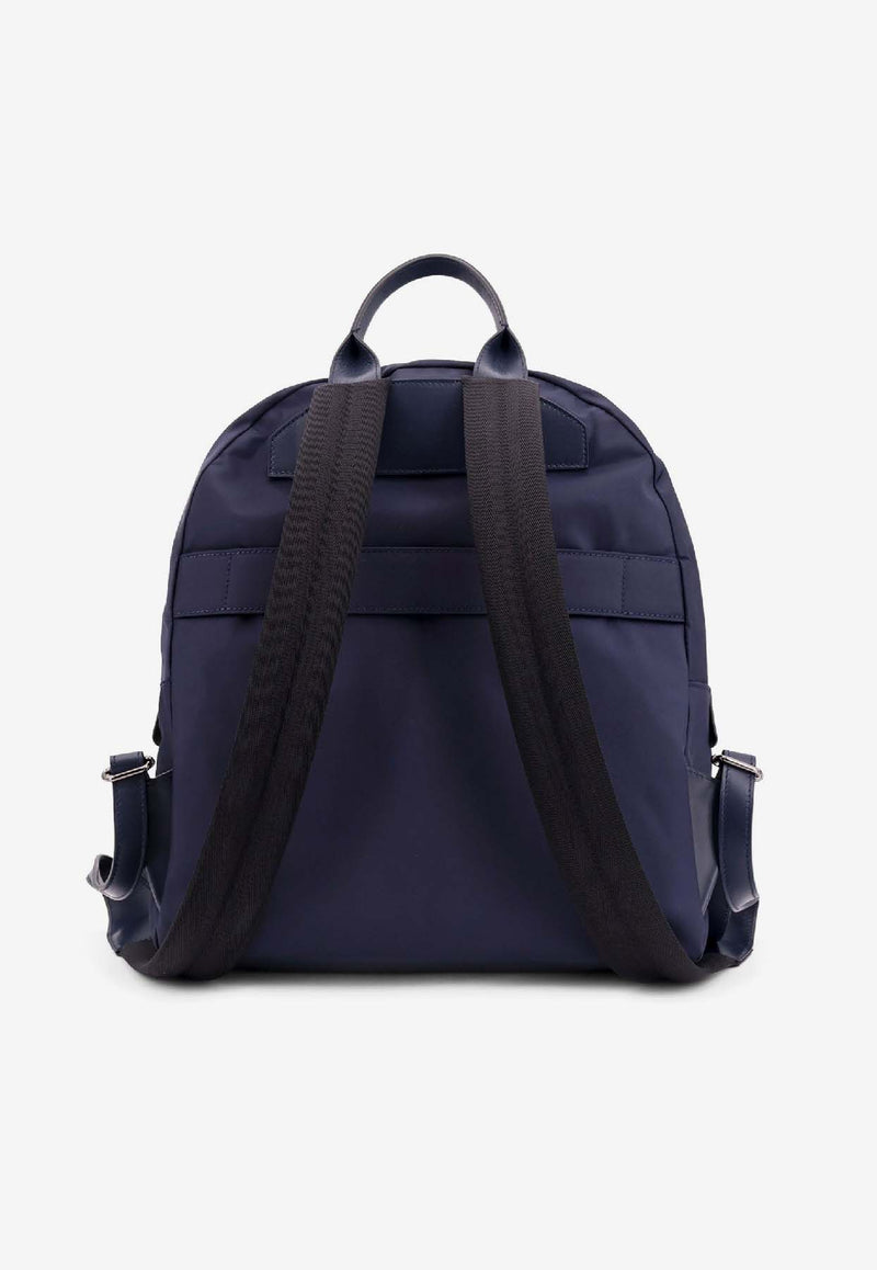 Kiton Ciro Paone Logo Lettering Nylon Backpack Blue UBA0084N0127002BLUE_Blue_42176943