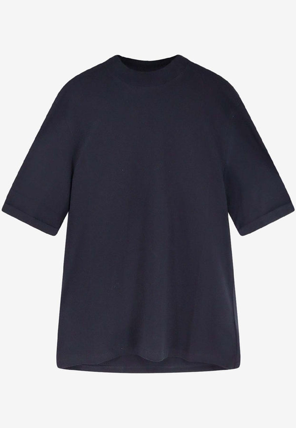 Brunello Cucinelli Logo Crewneck T-shirt Blue M0B131396C4425_Blue_40000146