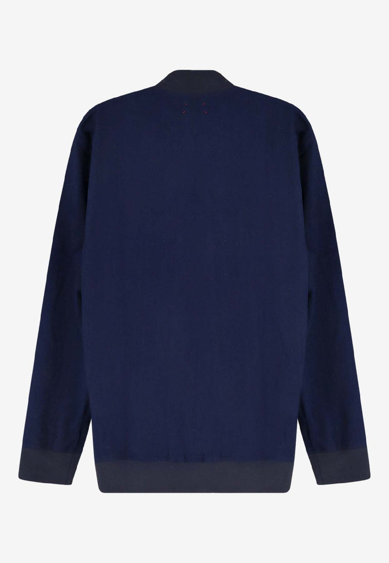 Kiton Ciro Paone Zip-Up Logo Sweatshirt Blue UMC032 H0969501BLUE_White_42176767