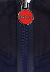 Kiton Ciro Paone Zip-Up Logo Sweatshirt Blue UMC032 H0969501BLUE_White_42176767