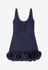 Self-Portrait 3D Flowers Denim Mini Dress Blue RS26821SBLBLUE_BLUE_42176739