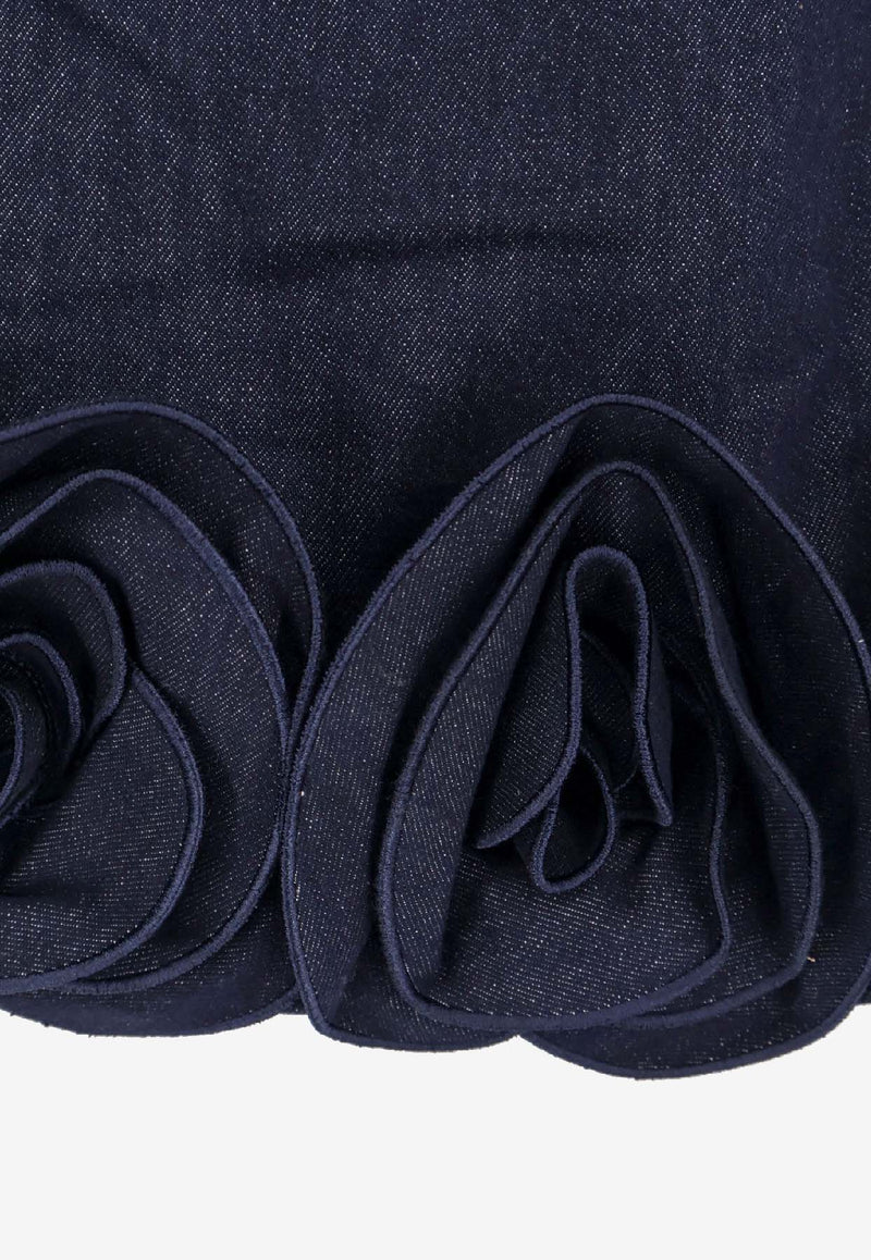 Self-Portrait 3D Flowers Denim Mini Dress Blue RS26821SBLBLUE_BLUE_42176739