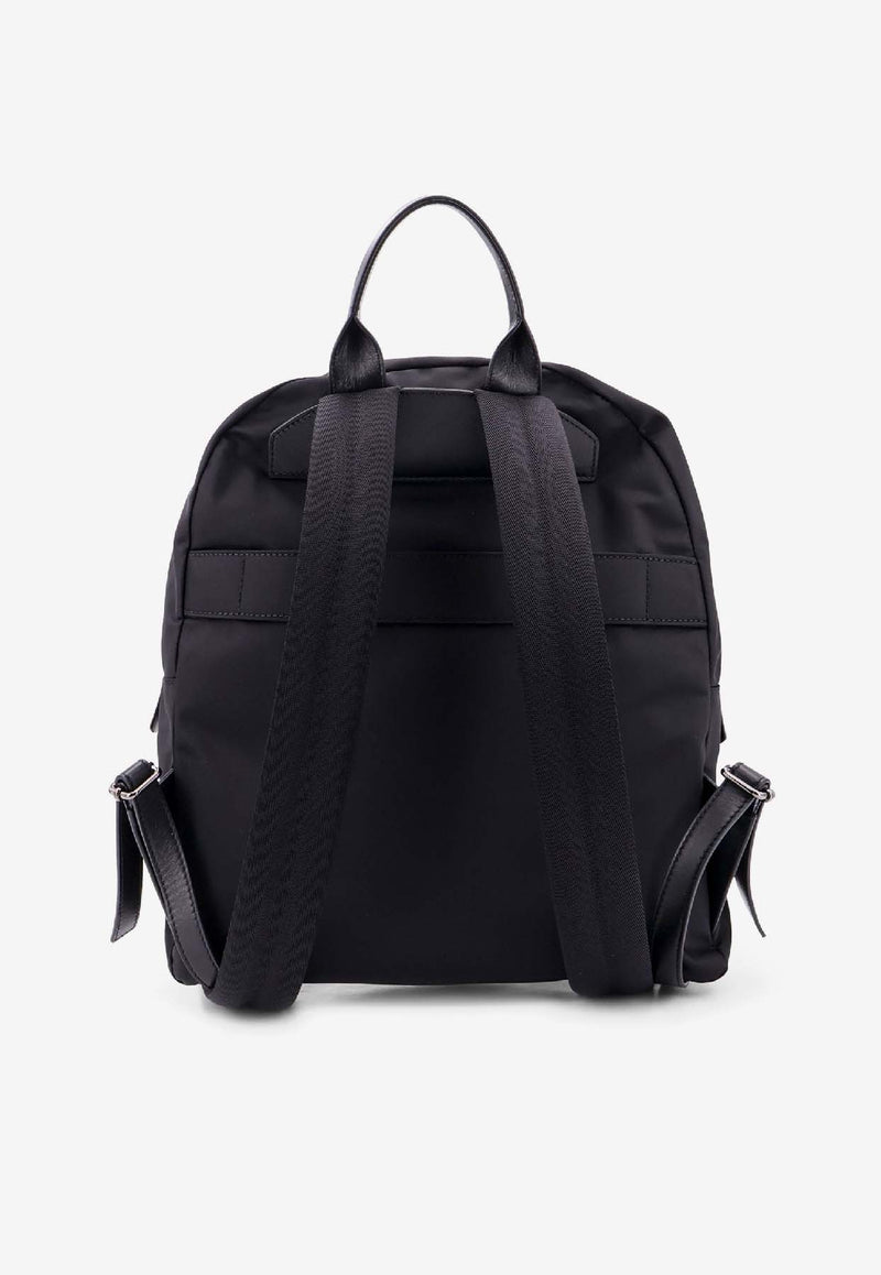 Kiton Ciro Paone Logo Lettering Nylon Backpack Black UBA0084N0127001BLACK_Black_42176768