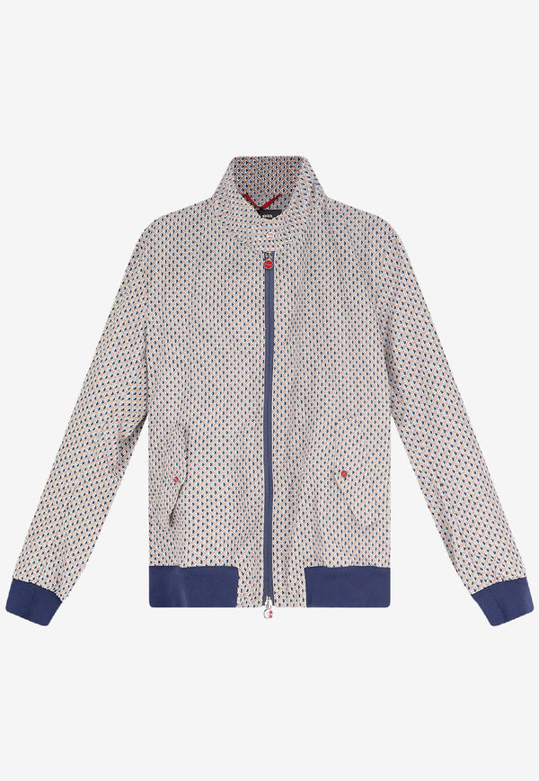 Kiton Ciro Paone Printed Zip-Up Bomber Jacket Multicolor UBLM03K0741H83_Red_42176942