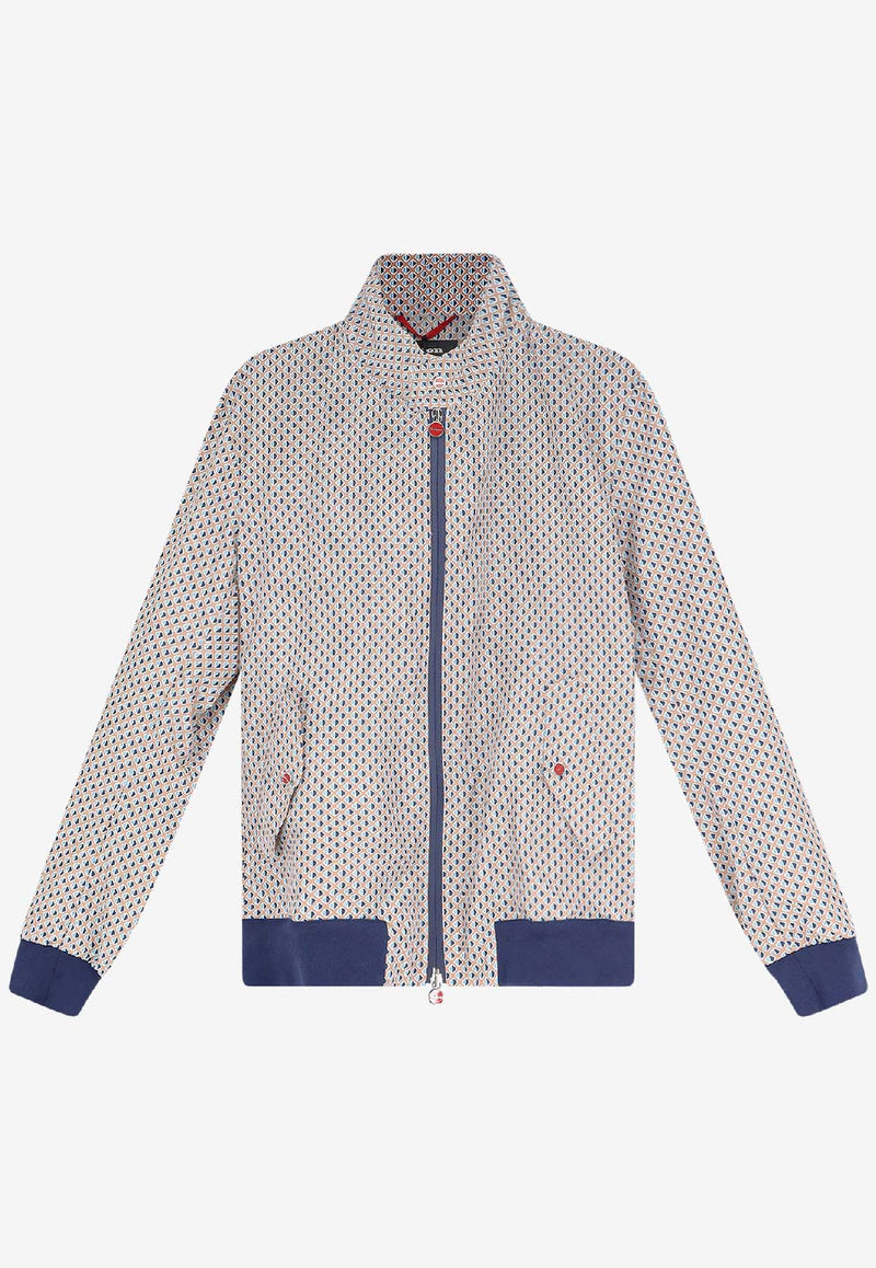 Kiton Ciro Paone Printed Zip-Up Bomber Jacket Multicolor UBLM03K0741H83_Red_42176942
