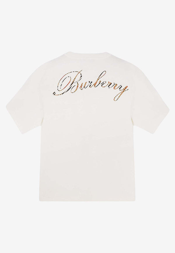 Burberry Signature Checked Logo T-shirt Beige 8119080B7078_CHALK_40025859