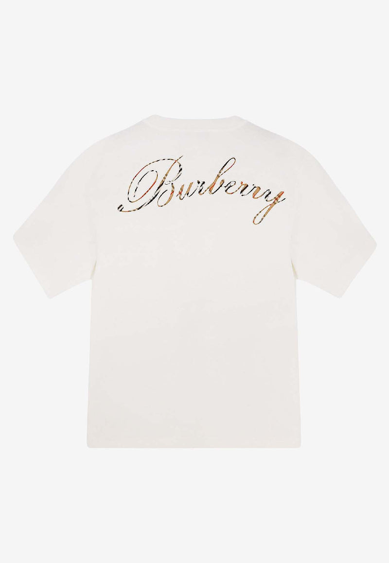 Burberry Signature Checked Logo T-shirt Beige 8119080B7078_CHALK_40025859