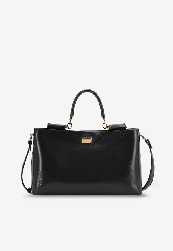 Dolce & Gabbana Vittoria Calfskin Top Handle Bag Black BB7896AZ00080999_Black_40005373