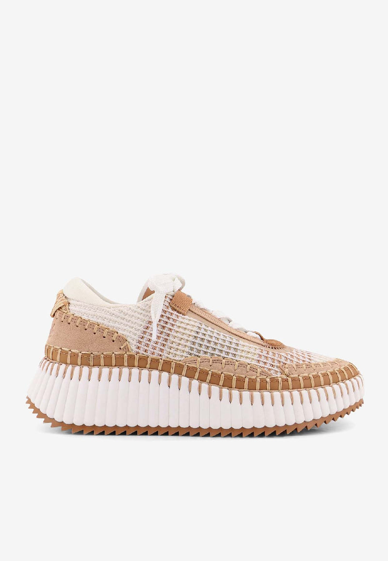 Chloé Nama Low-Top Sneakers Beige CHC22S579Y0273_Cinnamon Brown_41114718