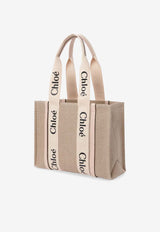 Chloé Medium Woody Tote Bag Beige CHC22AS383I266J5_Cement Pink_41114707
