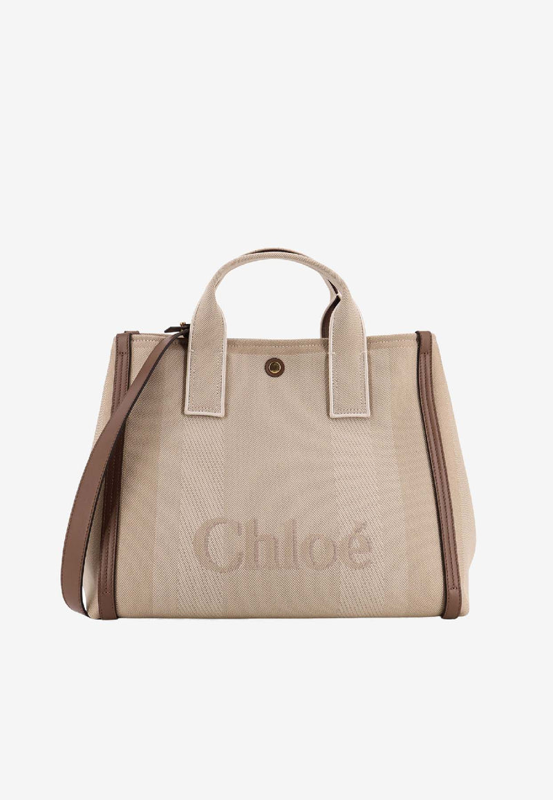 Chloé Carry Jacquard Tote Bag Beige CHC25SS910O6523N_Vegetal Beige_41114698