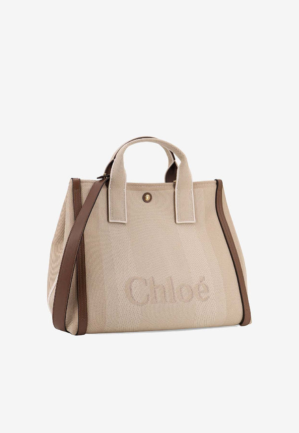 Chloé Carry Jacquard Tote Bag Beige CHC25SS910O6523N_Vegetal Beige_41114698