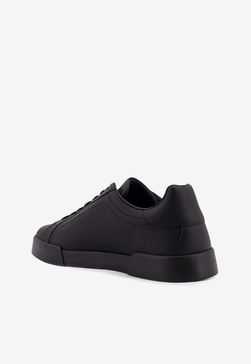 Dolce & Gabbana Portofino Leather Low-Top Sneakers Black CS2330A014180999_Black_40005222