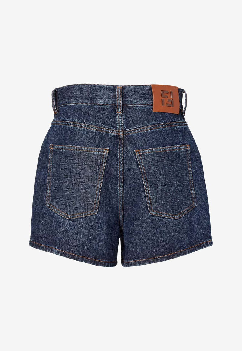 Fendi Logo Patch Mini Denim Shorts Blue FLP861AW82F1UKI_BLUEBERRY 26_41974902