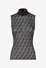 Fendi Monogram High-Neck Top Black FS9763AW8KF0GME_Black_41974896