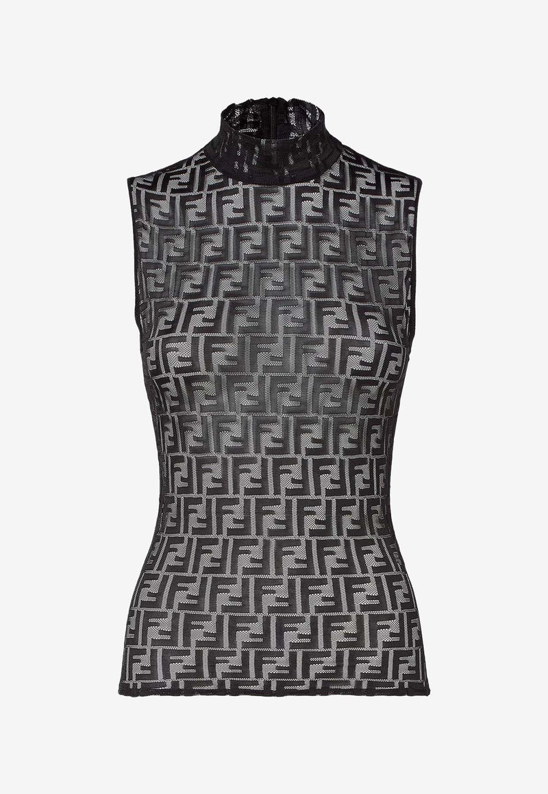Fendi Monogram High-Neck Top Black FS9763AW8KF0GME_Black_41974896