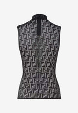 Fendi Monogram High-Neck Top Black FS9763AW8KF0GME_Black_41974896