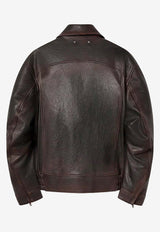 Golden Goose DB Vintage Leather Jacket Brown GMP02531P00230140249_PORT ROYALE_41114717