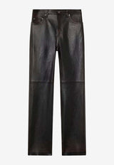 Golden Goose DB Leather Straight-Leg Pants Black GWP02555P00230140249_PORT ROYALE_41114711