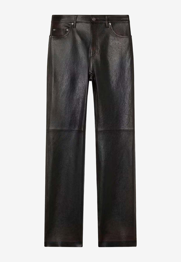 Golden Goose DB Leather Straight-Leg Pants Black GWP02555P00230140249_PORT ROYALE_41114711