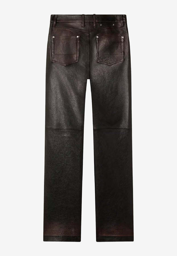 Golden Goose DB Leather Straight-Leg Pants Black GWP02555P00230140249_PORT ROYALE_41114711