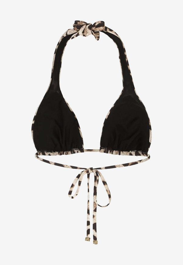 Dolce & Gabbana Leopard Print Halterneck Bikini Top Beige O1A01JONO11HY13M_LEONEW_40005286