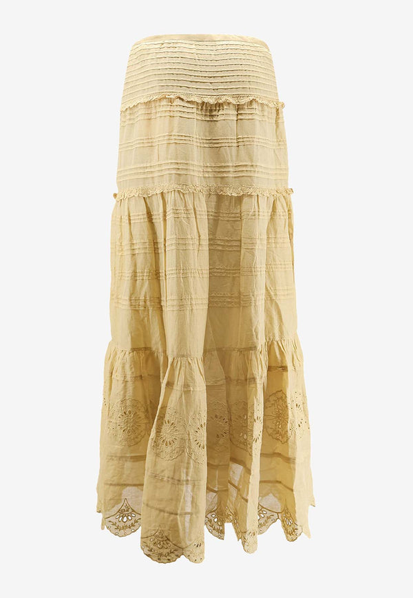Isabel Marant Etoile Paoline Midi Ruffled Skirt Yellow JU0446FAD1J05E10LC_Light Ochre_41973299