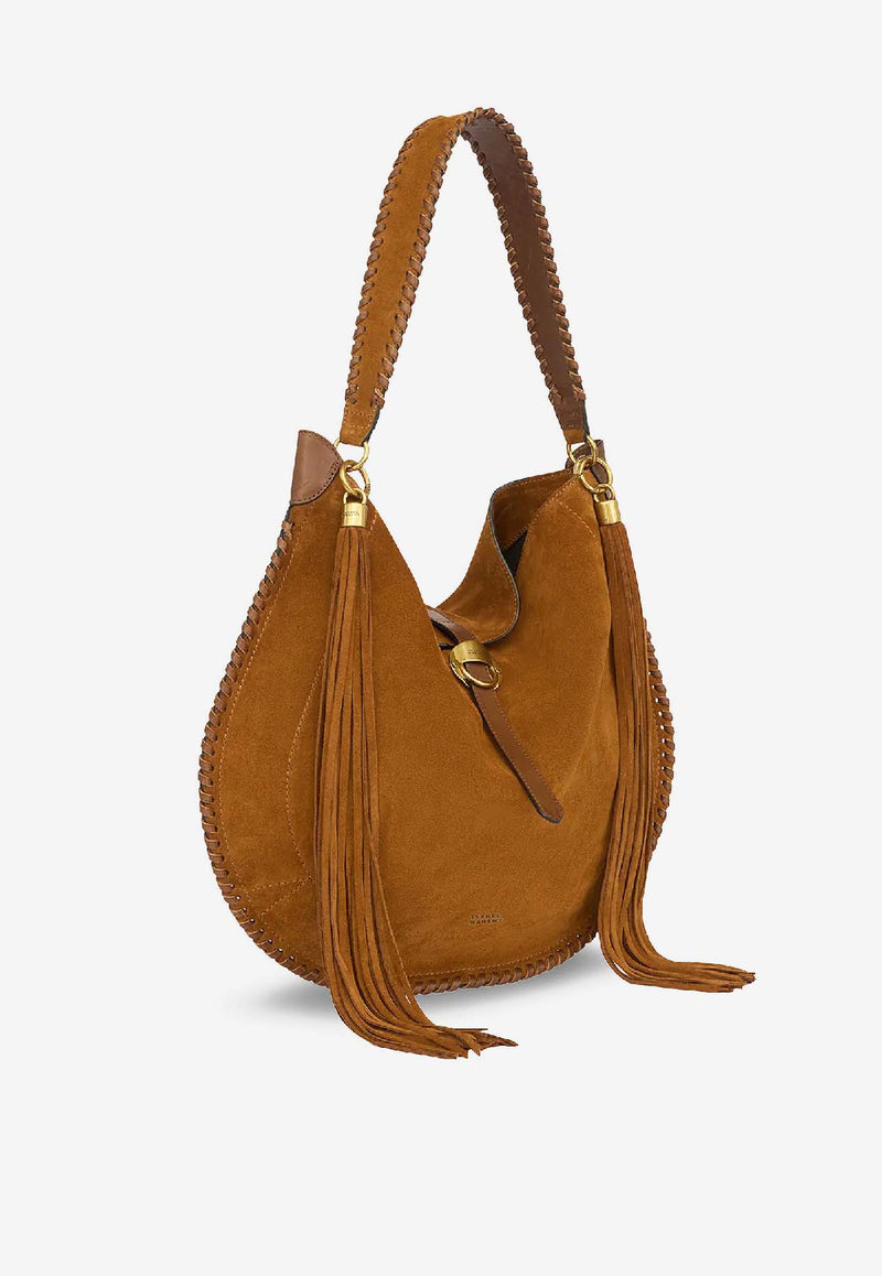 Isabel Marant Oskan Suede Hobo Bag Brown PP0321FAC1C03M50CO_Brandy_41973296