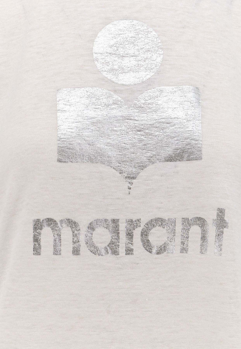 Isabel Marant Etoile Zewel Logo T-shirt Black TS0001FBA1N10E20WH_Black_41973116