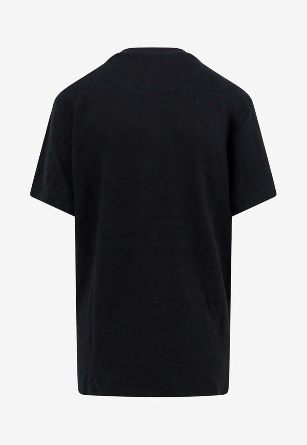 Isabel Marant Etoile Zewel Logo T-shirt Black TS0001FBA1N10E01BK_Black_41973168