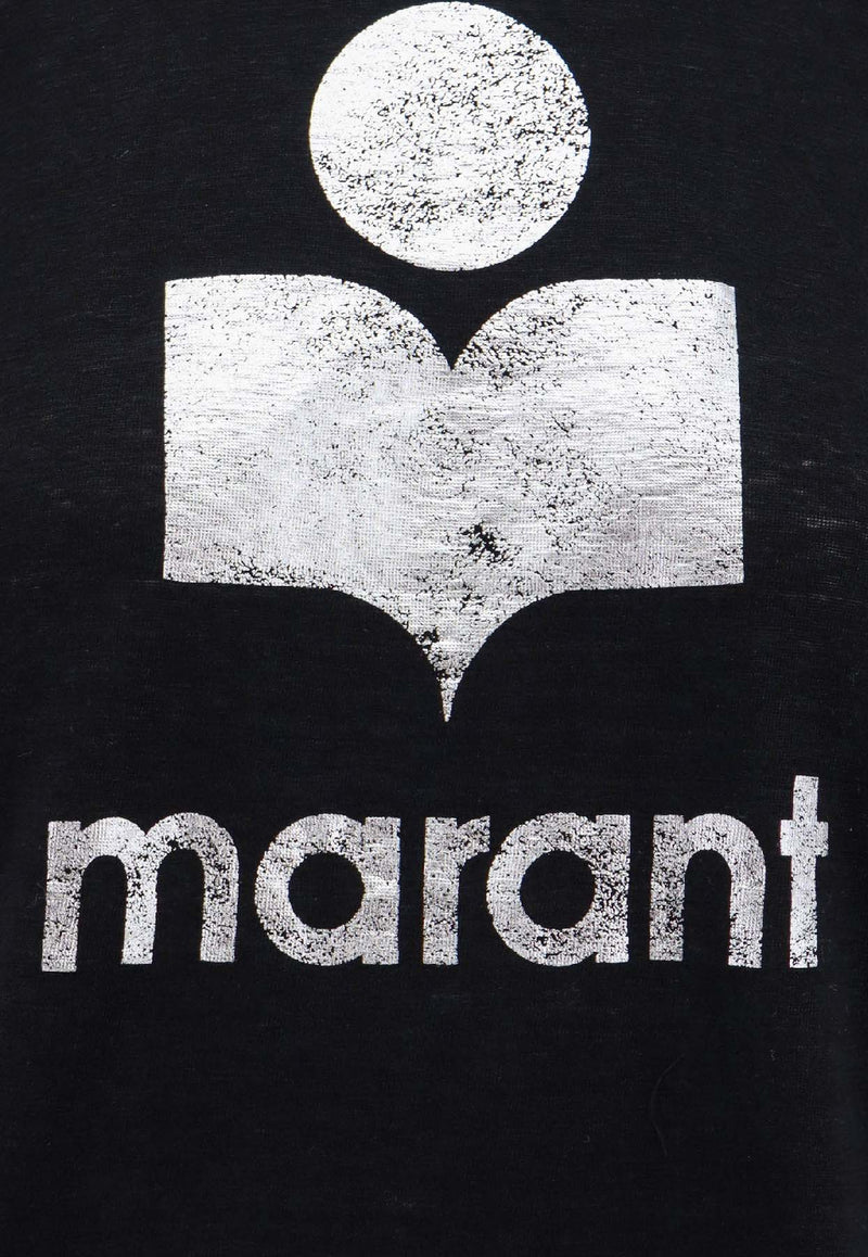 Isabel Marant Etoile Zewel Logo T-shirt Black TS0001FBA1N10E01BK_Black_41973168