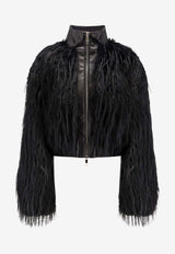 Hugo Boss Cecool Faux Leather Feathered Jacket Black 50548357001_Black_30893634