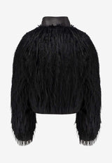 Hugo Boss Cecool Faux Leather Feathered Jacket Black 50548357001_Black_30893634