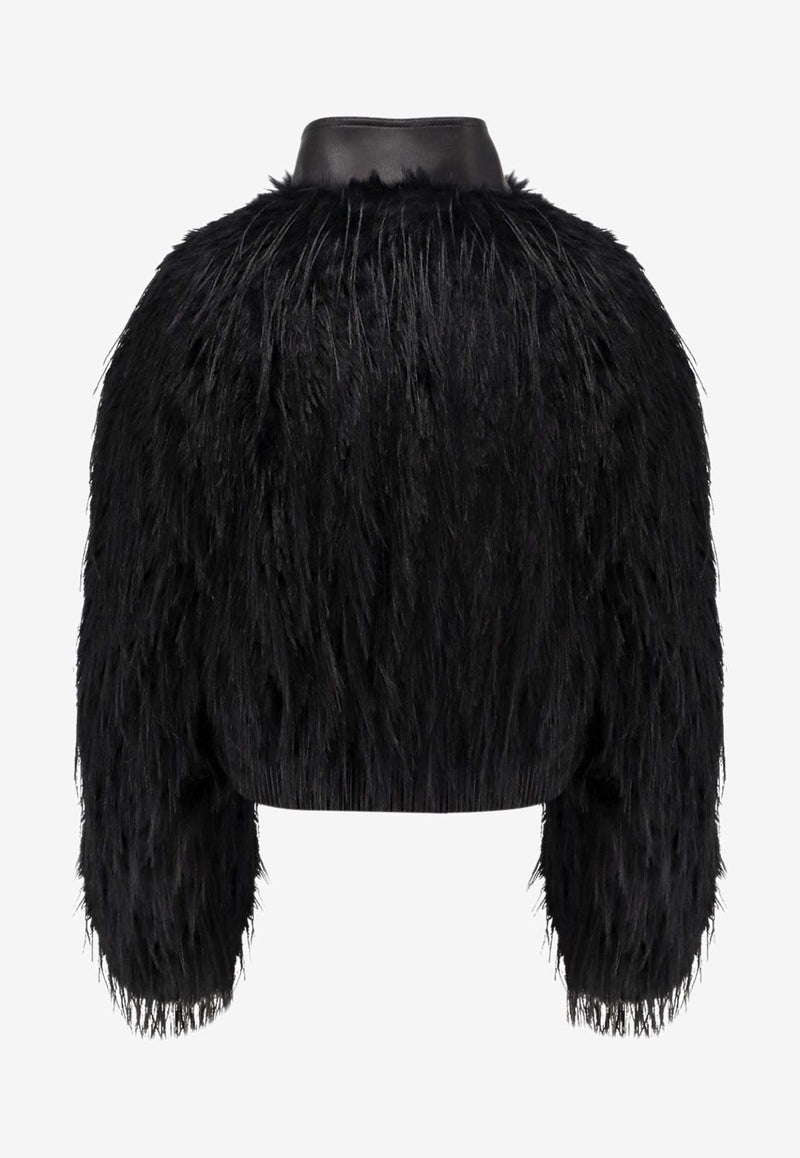 Hugo Boss Cecool Faux Leather Feathered Jacket Black 50548357001_Black_30893634